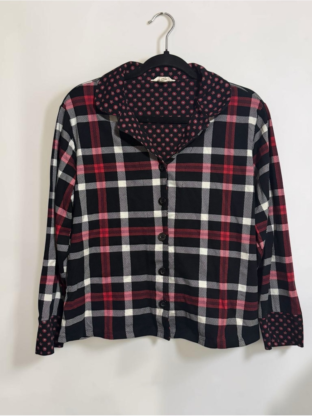 Vera Bradley Black & Red Plaid Button-Down Shirt